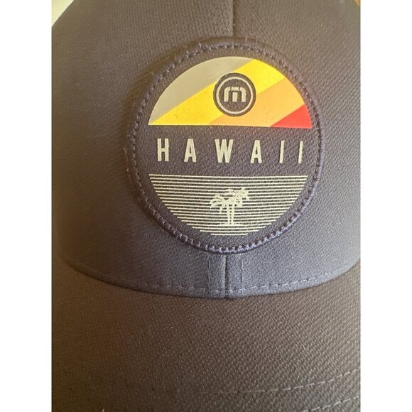 Hawaii Flexfit Snapback Hat With Embroidered Patch Navy Blue Adjustable - Picture 2 of 5